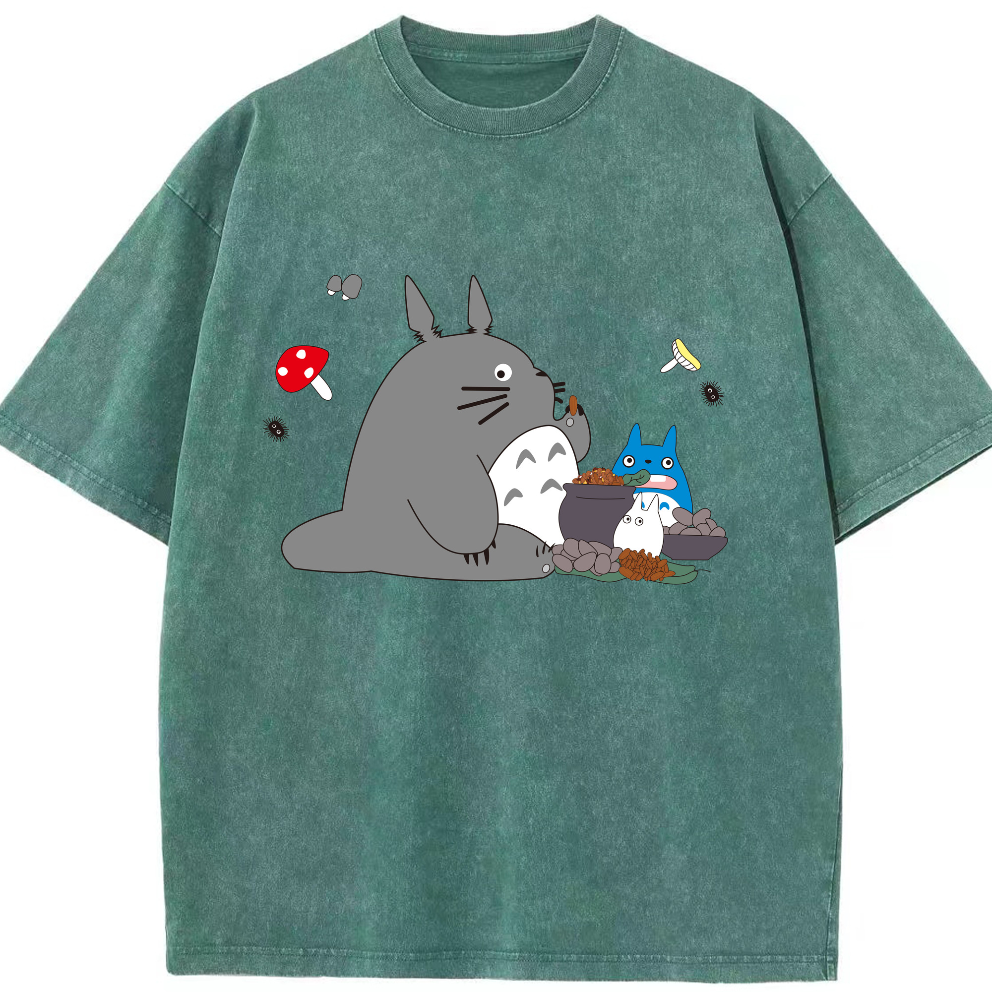 （画像用） となりのトトロ 草壁メイ 草壁サツキ My Neighbor Totoro Satsuki Kusakabe Mei Kusakabe 綿100% ヴィンテージ風 半袖Tシャツ（フロントプリント）
